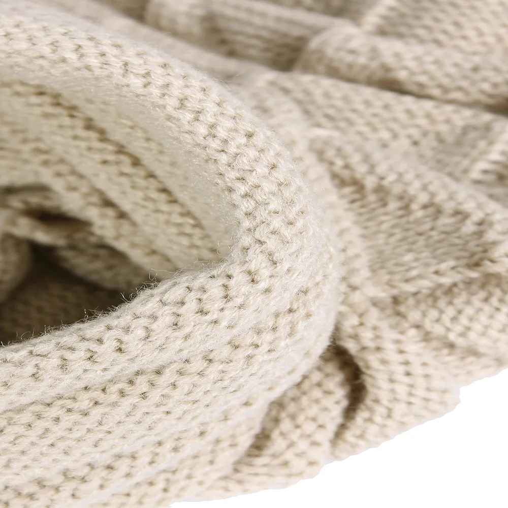 Fashion Women Autumn Winter Outdoor Warm Wool Cap Drape Knit Beanie Hats Woolen Caps Knitted Hat