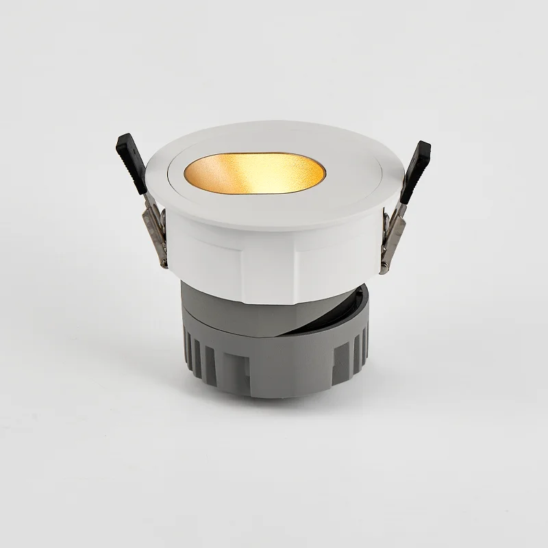 Polarized Light LED Recessed Downlight 10W Gold Color Ceiling Mounted Spotlight Adjustable LED Downlight