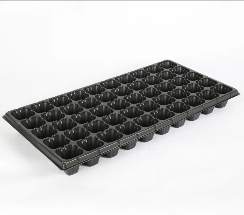 
50 Cells plastic seed start tray 0.4mm to 1.5mm PS seedling nursery tray 
