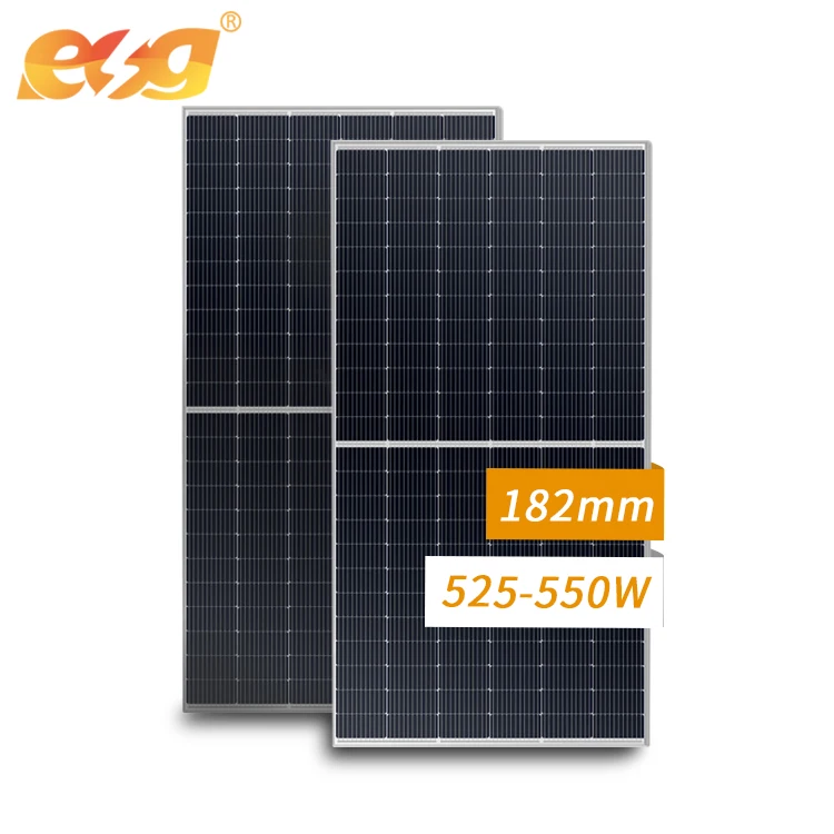 ESG Black Mono Poly half cell 450w 550w 580w Pv Solar Panel 550 Watts Module Solar All Black