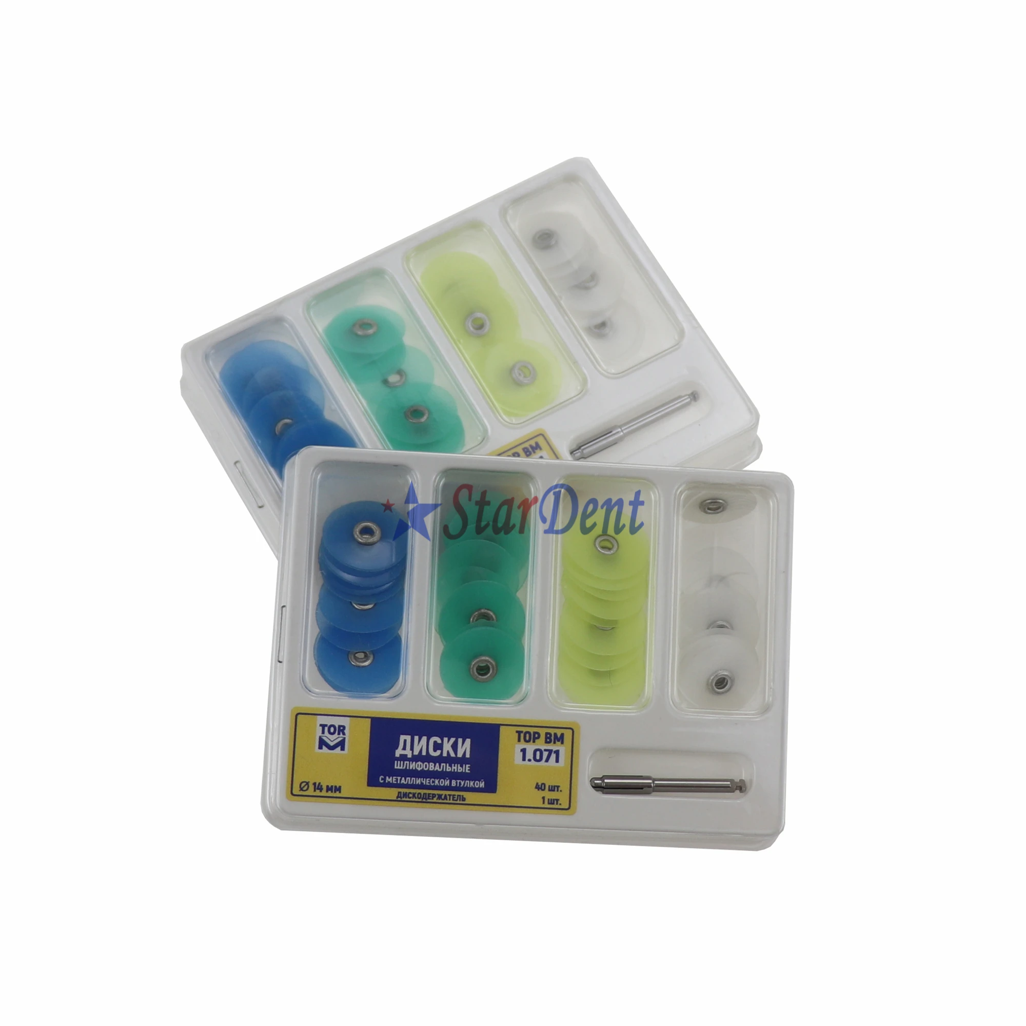 Russia 40pcs polishing disc with drill Dental Diamond Polishing Disc Composite Polishing Kit