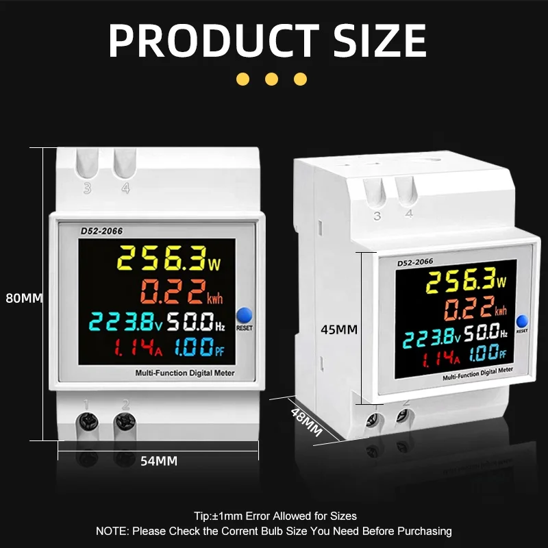 6IN1 din rail AC monitor smart kilowatt-hour meter