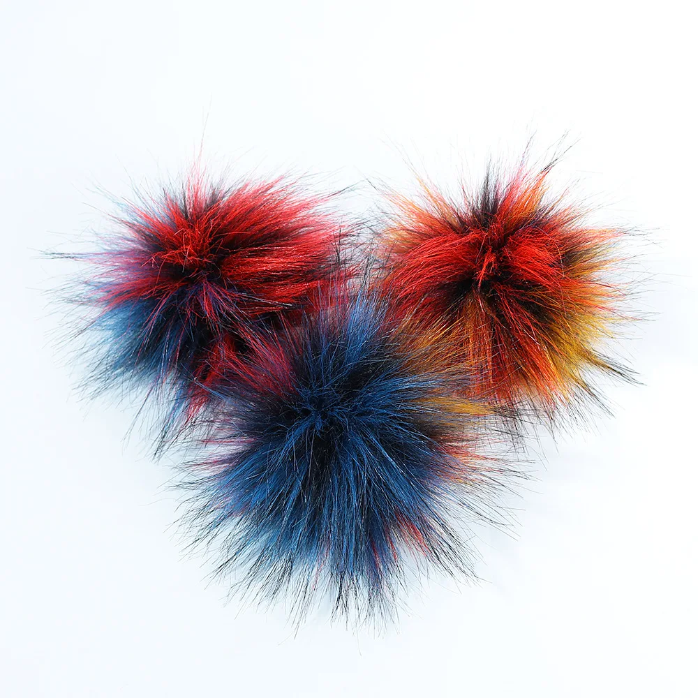 Wholesale Clothing and Footwear Accessories Color Faux Fox Fur Pom Pom Ball For Hats
