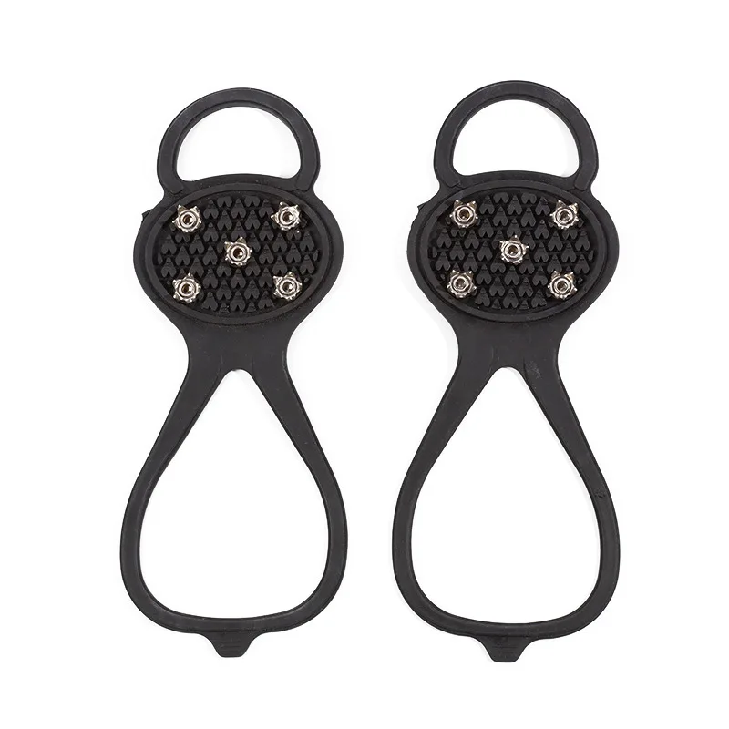 JETSHARK 5 Spikes Ice Crampons 1 Pair Silicone Crampons Climb Anti Slip Ice Claw Anti Slip Crampons For Kids Adults