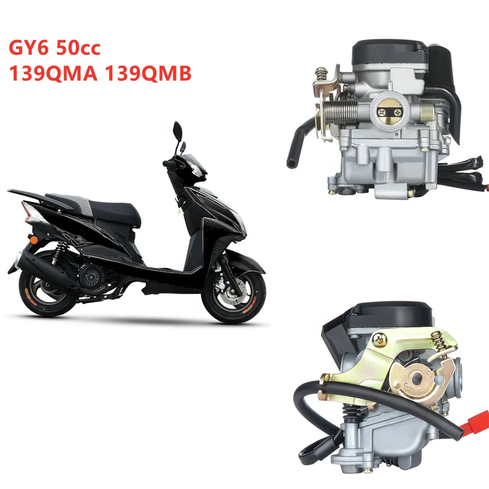 Карбюратор с пластиковой крышкой для мопеда скутера 18 мм 19 GY6 50 50cc 139QMB
