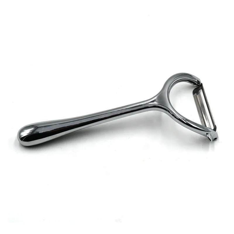 Stainless Steel Blade Potato Y Zinc Alloy Peeler Vegetable Peeler for Fruit with Rubber Painting Handle