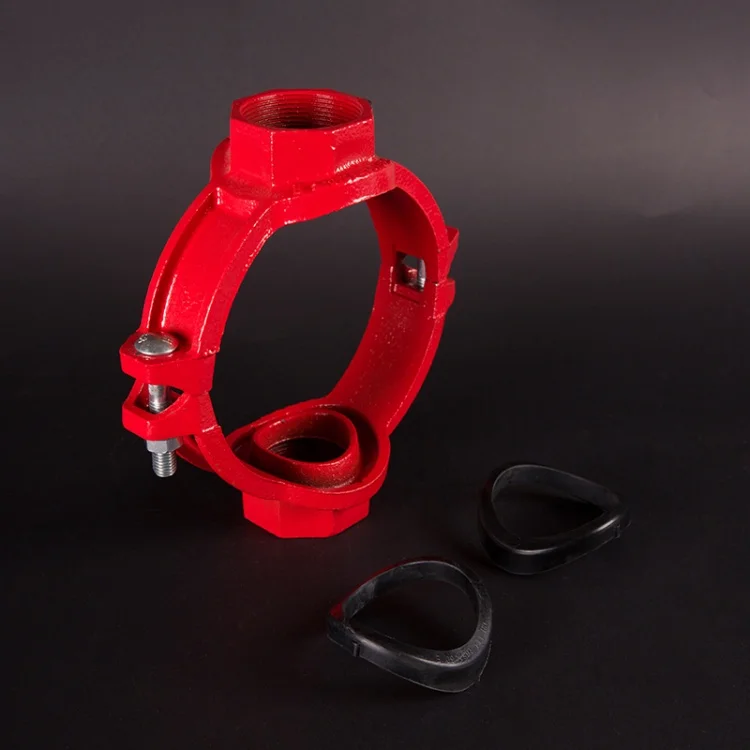 Surface Painting Treatment Ductile Iron/Cast Iron Drain Pipe Fittings Grooved Coupling Clamp with Bolt