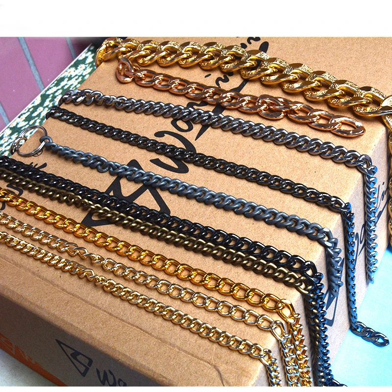 Wholesale Alloy Chains Stainless Steel Copper Iron Aluminum NK Side O Snake Twist Luggage Chains