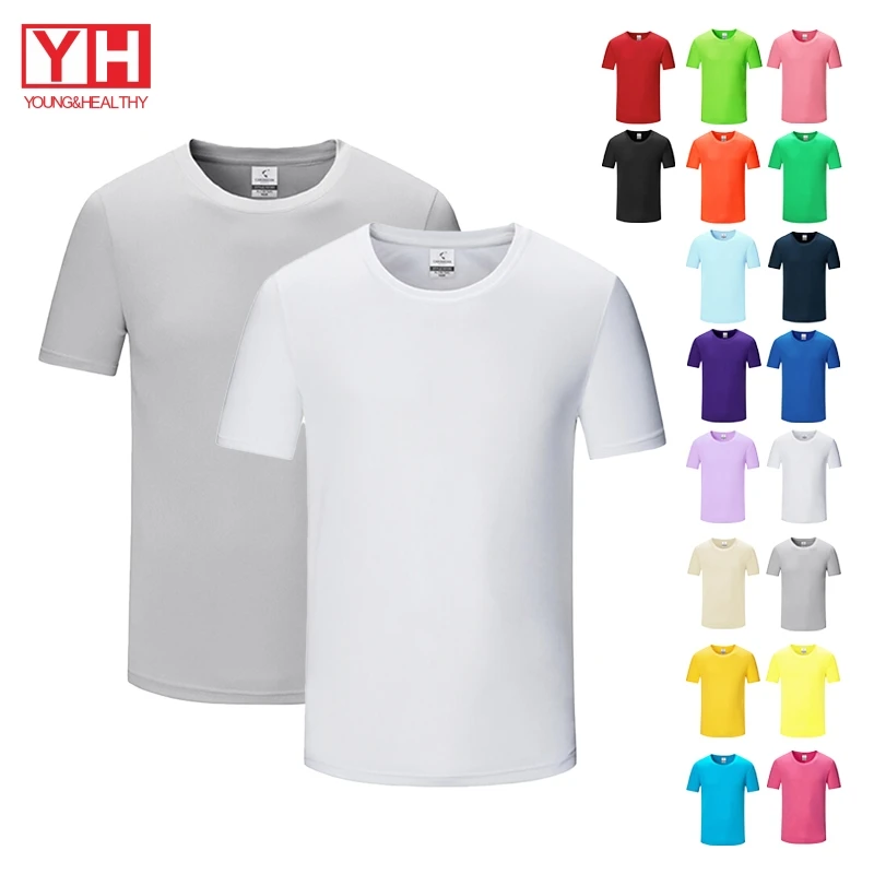 Polyester Clothing Sport Custom Print T-Shirt Moisture Wicking Screen Print Short Sleeves Tshirt Polyester T Shirt for Men