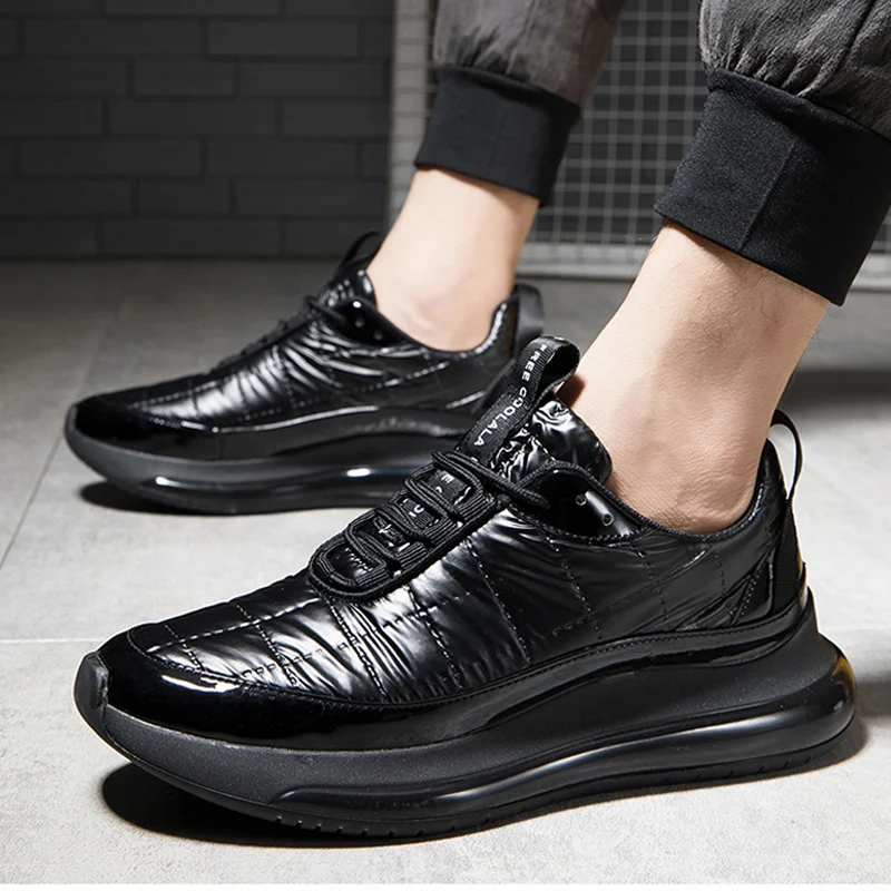 Waterproof Casual Shoose Men Classic Running Sneakers Fashion Pu Upper Keep Warm Winter Shoes For Men