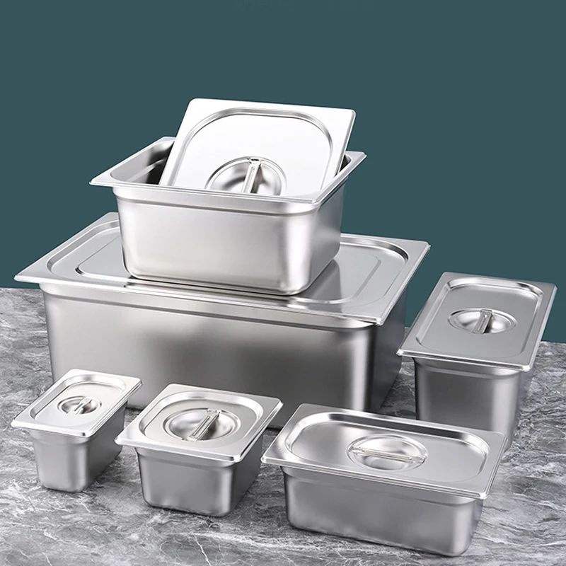 Eu style Buffet Stainless Steel Gastronorm Pans Multi-Sizes   American Style Gn Pan for Hotel Restaurant