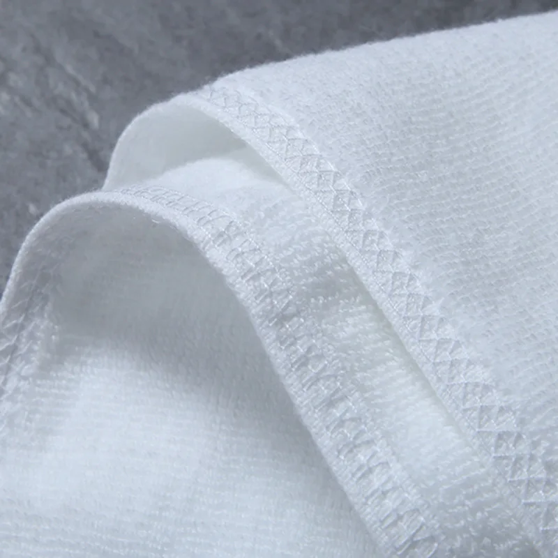 Factory wholesale hotel cotton towel and bath towel set spiral process 32 strands yarn white towel can be customized logo
