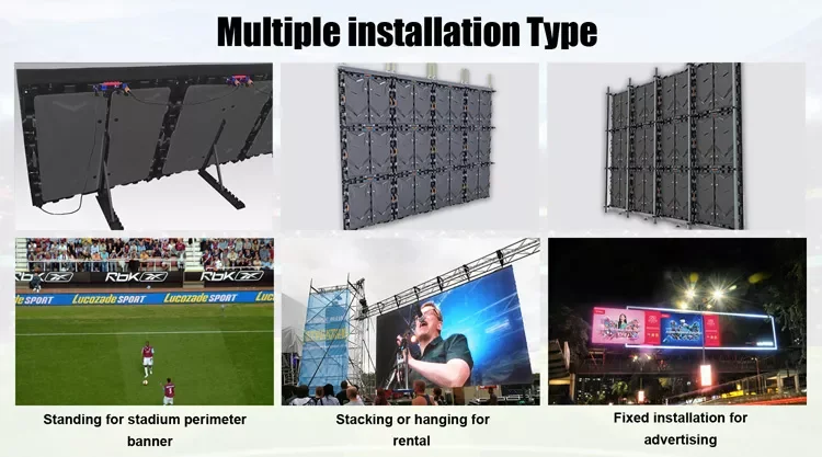 Full color Soccer portable stadium led screen 960*960mm Basketball Match Football Field Score Led Display Screen