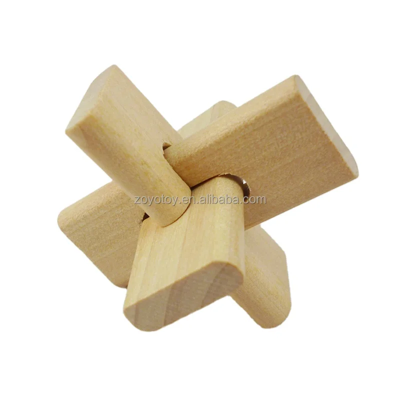 3d Mini Kongming Lock Wooden Lock Unlock Puzzle Brain Game Kongming Luban Lock Wooden Intelligent Puzzle
