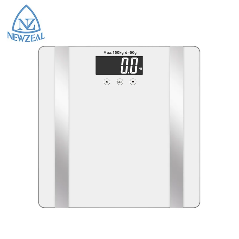 Hot Selling Tempered Glass 180Kg 396Lb Calorie Count BMI Analyzer Balance Electronic Digital Weighing Body Fat Scale