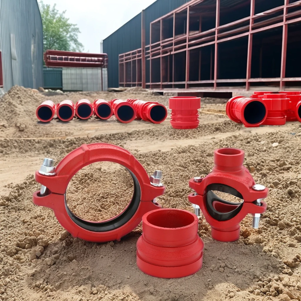 Polyethylene Grooved Pipe Fittings PN16 Pressure 50mm-110mm Sizes Smooth Surface Glue Convenient Quick Pipeline Linking