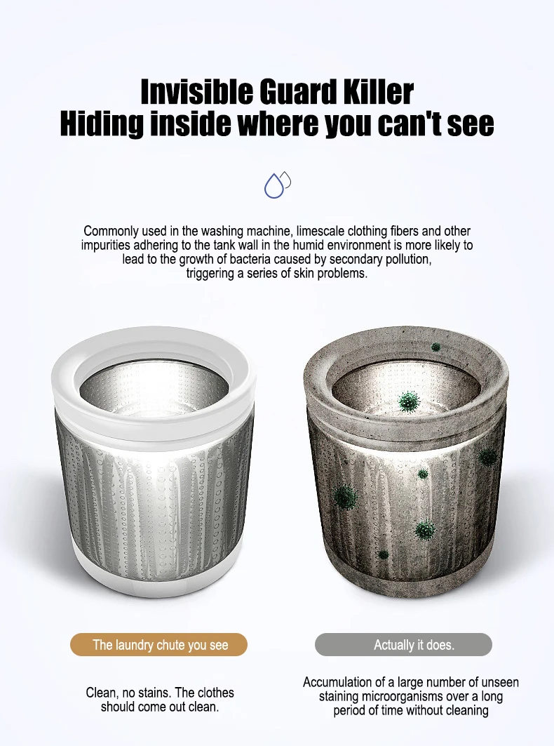 A washing machine cleaner keeps the appliance fresh and odor-free