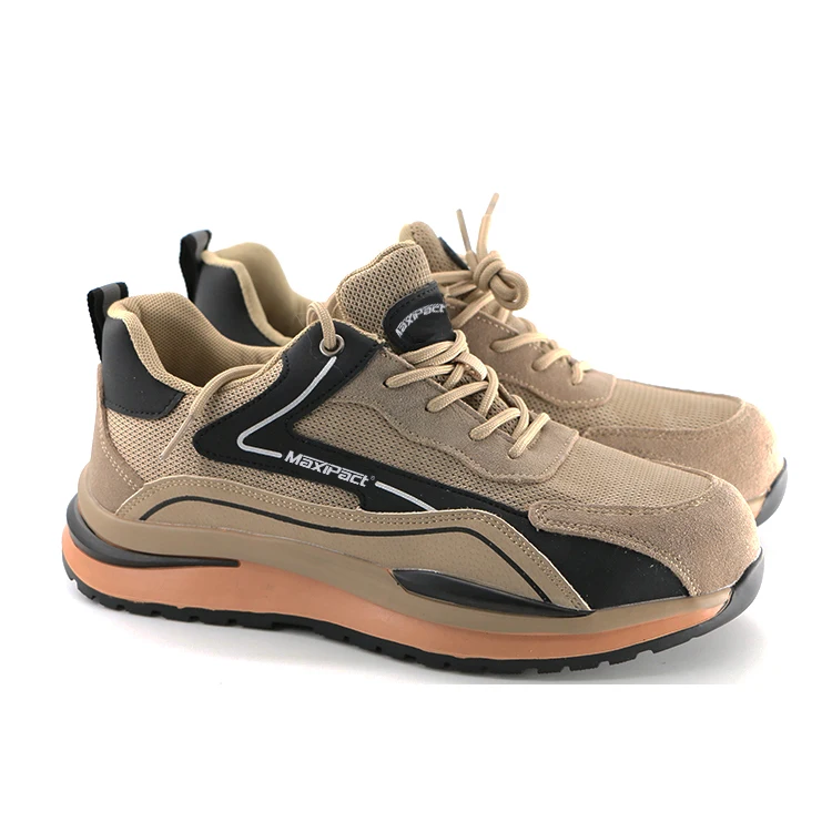 MaxiPact Outdoor Sports Work Boots 2.8mmKeiflar Anti-Stab Midsole ES Steel Toe Flywoven Rubber Outsole Safety Hiking Shoes