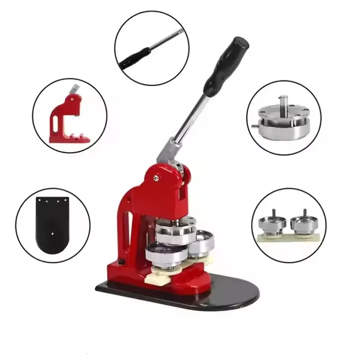 Mida Custom Pattern Logo Metal Badge Pin Press Machine for Home & School Button & Badge Making Plastic Button Material