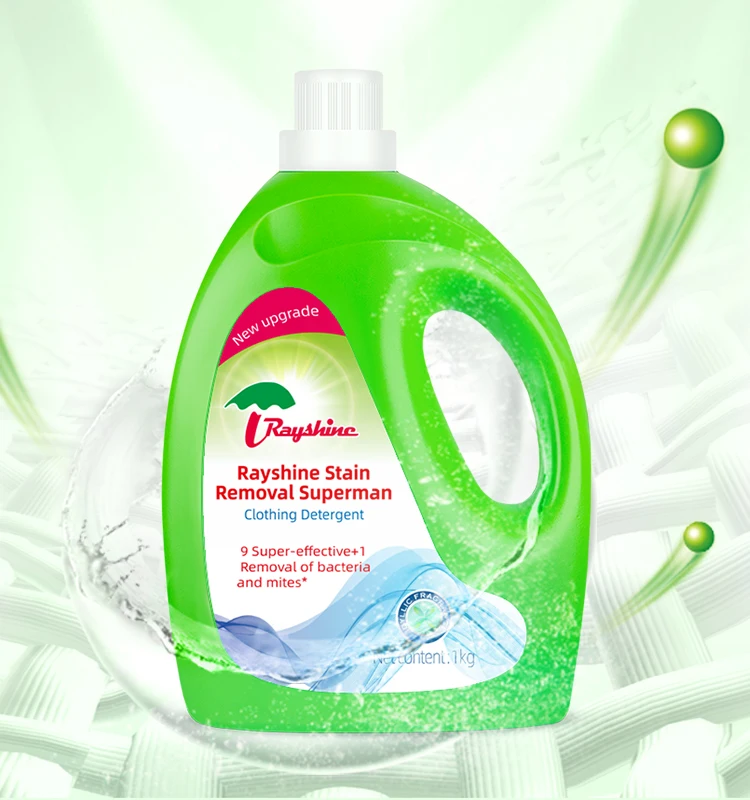 Rayshine 9 + 1 одежда, все натуральные стиральные моющие средства для стирки, жидкие средства для стирки, ароматизаторы, 1000 г