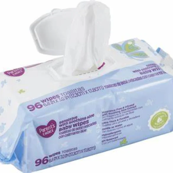 Экологически чистые мягкие удобные детские влажные салфетки одноразовые OEM 96ct детские салфетки Экстра толстые с ланолином и алоэ