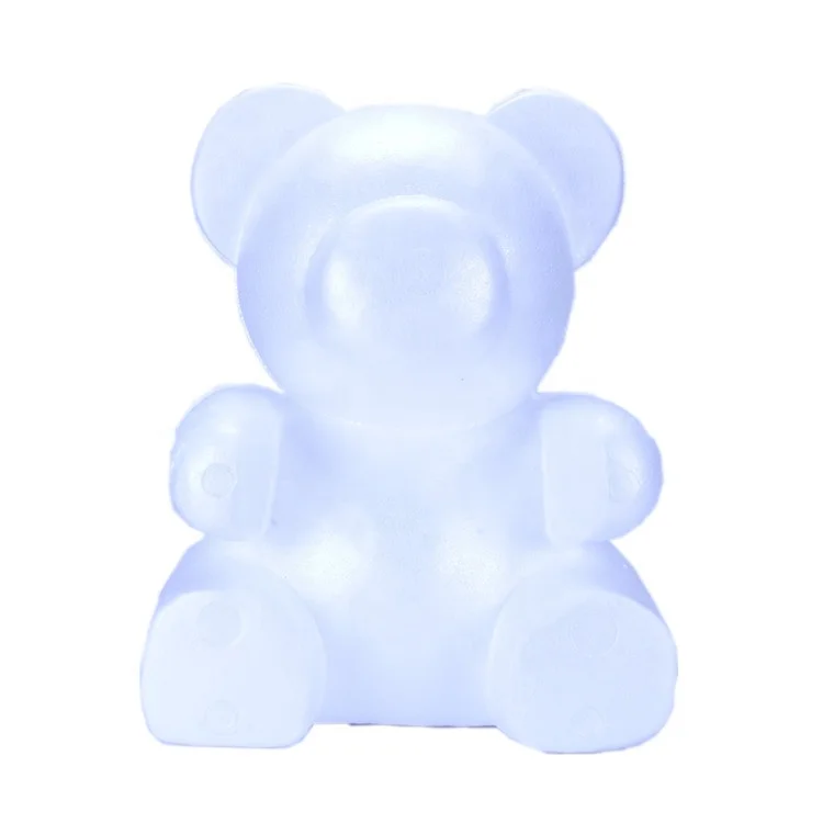 Wholesale 40cm Foam Bear Embryo Immortal Flower Unicorn Rose Bear Mold KT Cat Foam Model