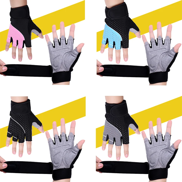 Microfiber Lady Custom Gloves For Gym Custom Fitness Strength Training Gloves For Women Man