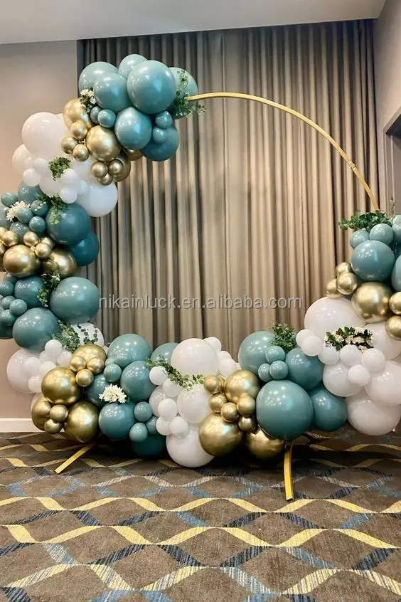 Blue balloon arch kit 170 pcs Double Stuffed Balloon For Baby Shower Decorations Party Navy Blue Garland Kit