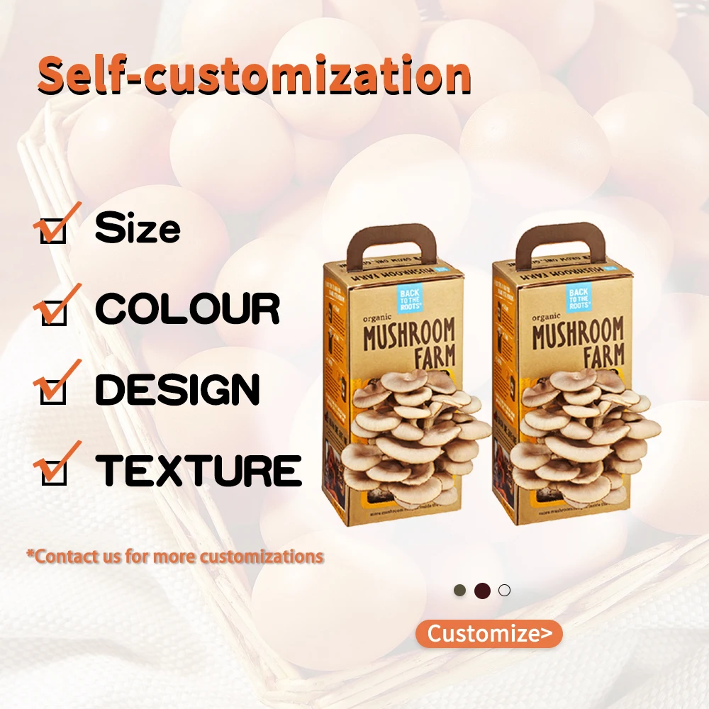 Customized fresh fruit and vegetable paper packaging materials Oyster Mushroom Grow packaging boxes