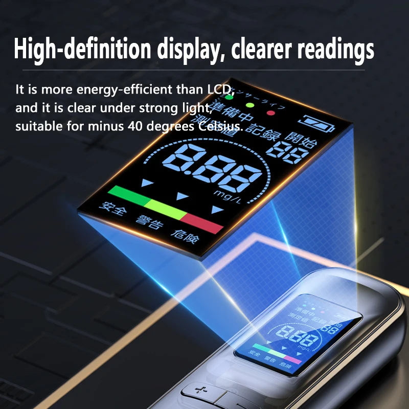 Digital LED Display High Precision Mini Portable Alcohol Detector Breathaylzer