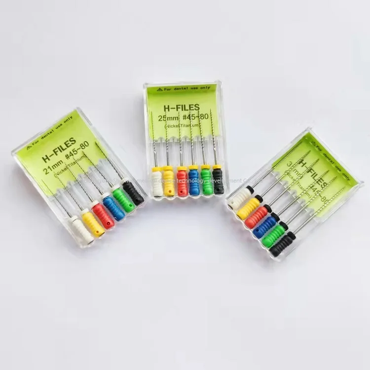 Dental consumables 21mm/25mm /31mm  Niti H-Files large size  45-80# root canal files for hand use
