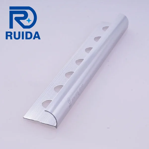 12mm Aluminum External Round Open Kitchen Bathroom Ceramic Tile Edging Trim Corners