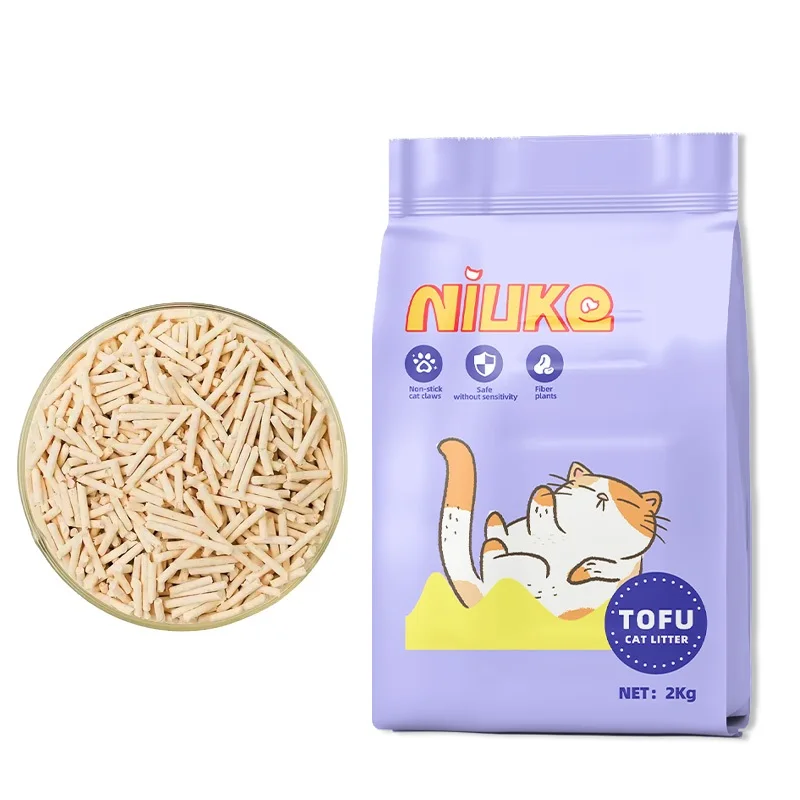 High Quality Tofu cat litter Arena Para Gatos Milk Flavor 1.8kg 2.5kg 6L 7L customized packing 1.5mm 1.8mm 2mm 3mm diameter
