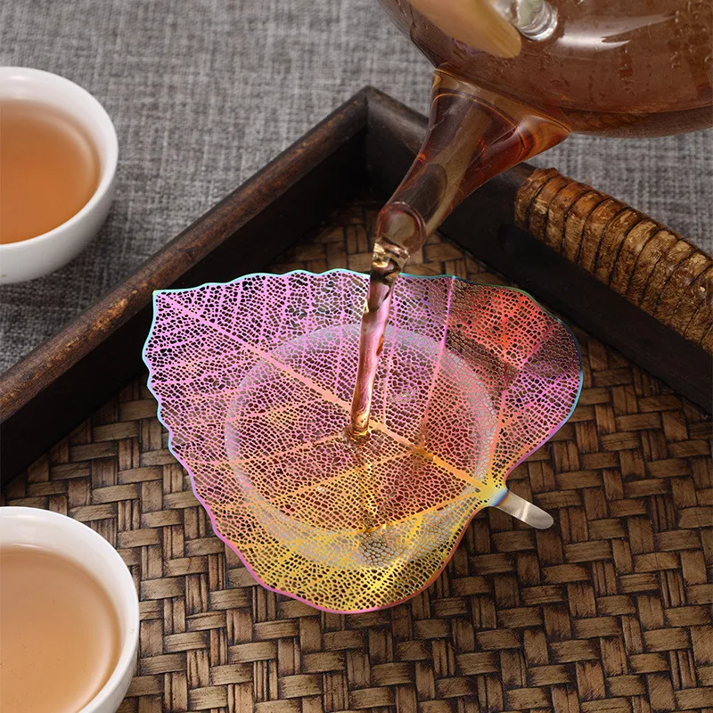 304 Bodhi leaves Creative personality separator tea filter Kung Fu tea set supplies stainless steel tea filter