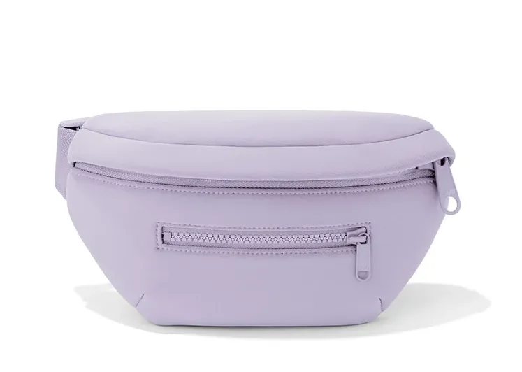 Custom Logo Solid Color Fashion Adjustable Belt Women Neoprene Chest Waist Bum Bag Soft Fanny Pack for men