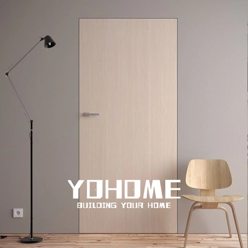 China top manufacturer internal invisible frameless oak door invisible frameless oak door for house hidden invisible door