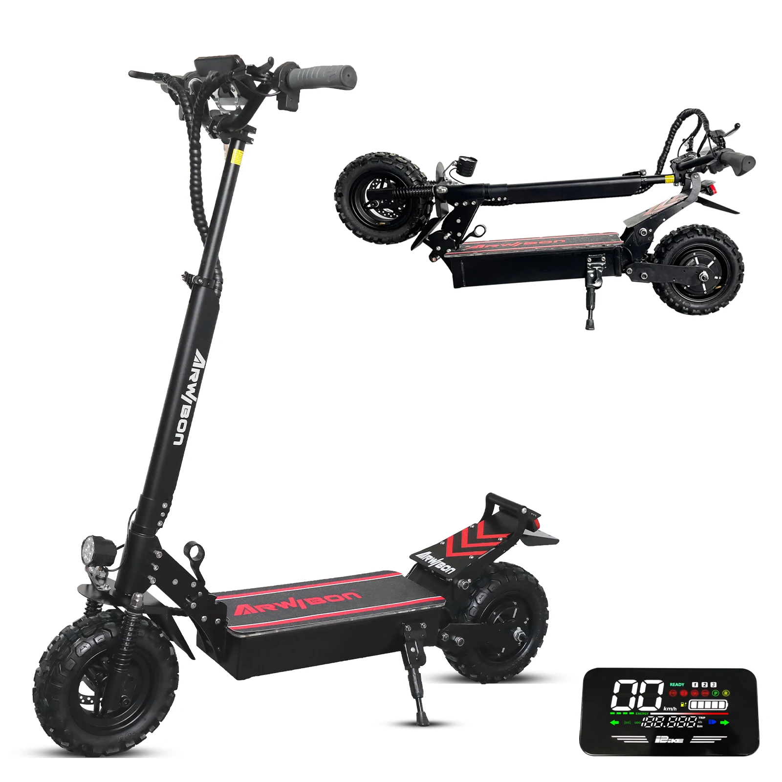 Arwibon Q30 USA/EU Stock Hydraulic Suspension escooter e scooter 11 inch Heavy Duty  Fast Electric Scooter