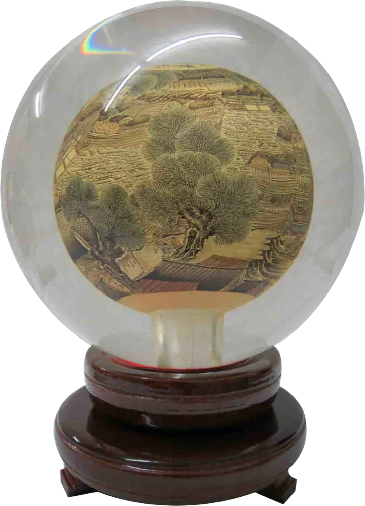 
Professional custom inner painting clear crystal balls for crafts 