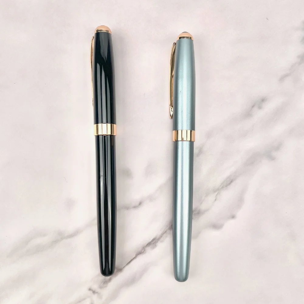 Luxury High Quality Brand Engraving Promotion Metal Ball Point Gold Parker Hotel Black Pen Set Box with Custom Logo