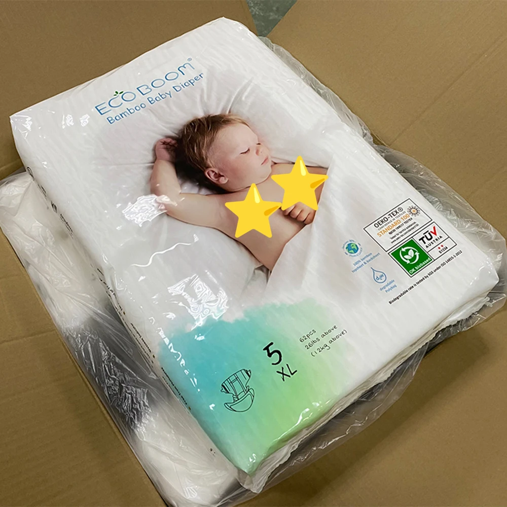 ECO BOOM Dyper bamboo diapers private label organic insert natural diaper disposable biodegradable nappy