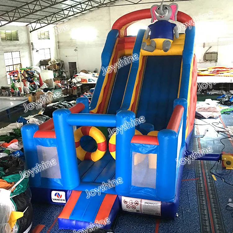 combo bounce house and wet dry slide