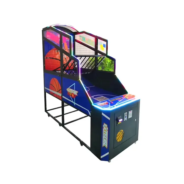 Top Sale Coin Operated Arcade Lcd Indoor Sport Kids Baby Street Basketball Shooting Arcade Game Machine