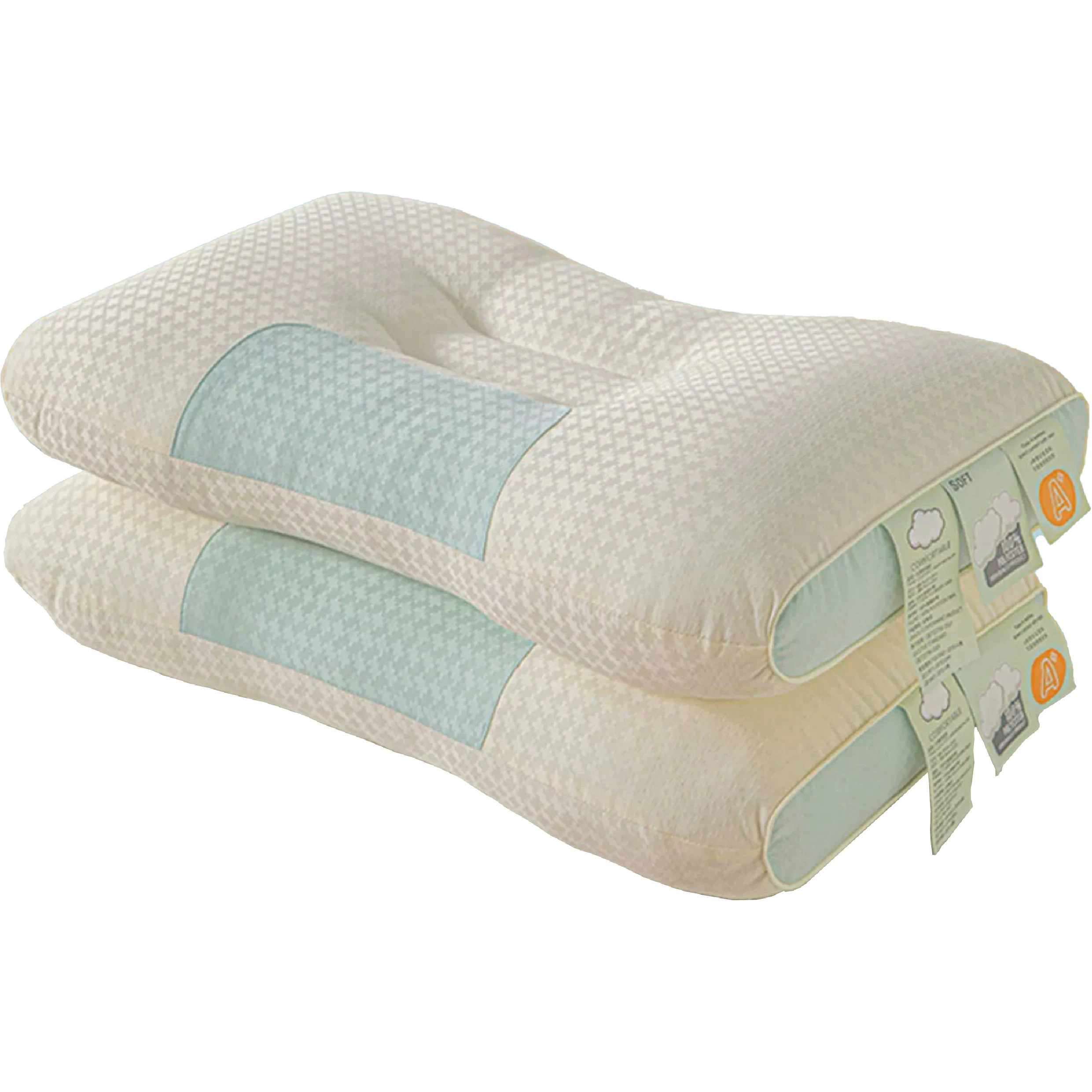 JOURM Fabric Cervical Spine Protection, Sleep Massage, Pillow, Three-dimensional Feather and Down Pillow, Skin-friendly Knitted