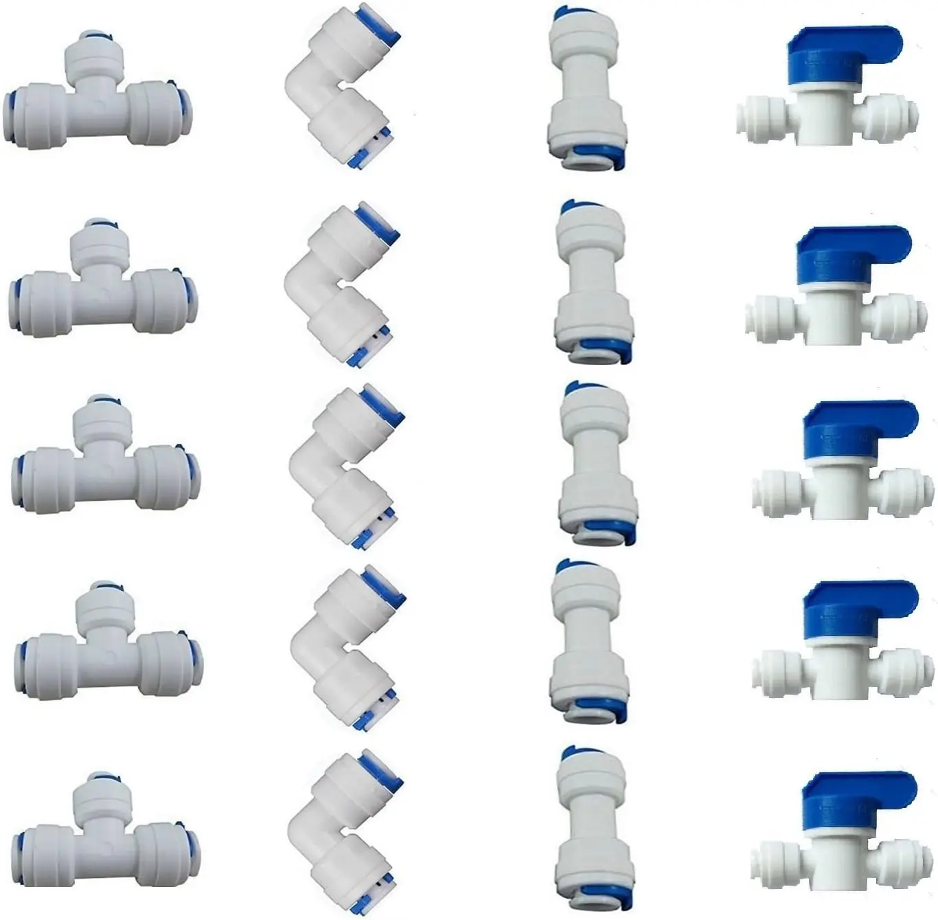 White Pom Stem Plastic Water Quick Fitting for RO Filter
