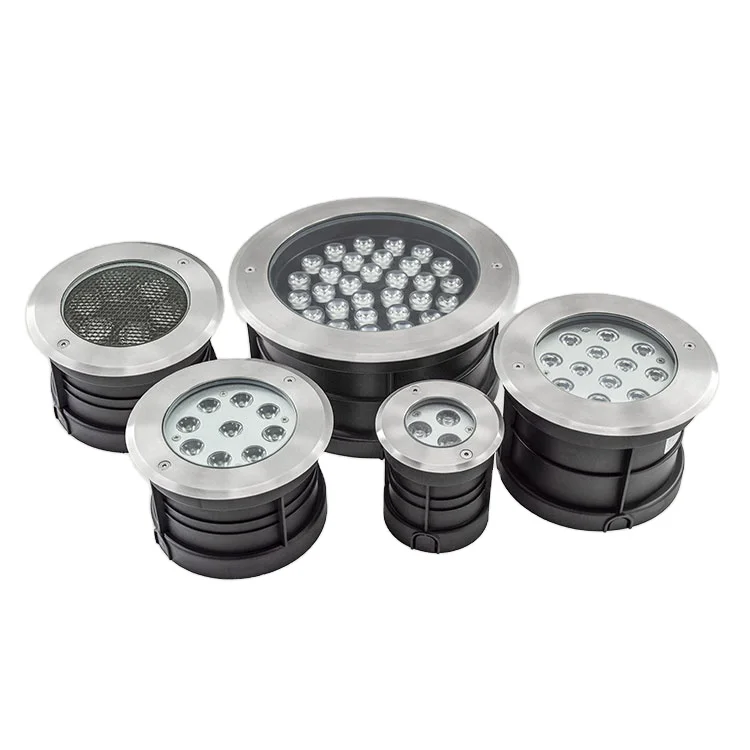 Outdoor inground spotlight waterproof ip65 deck light housing stainless steel rgb recessed