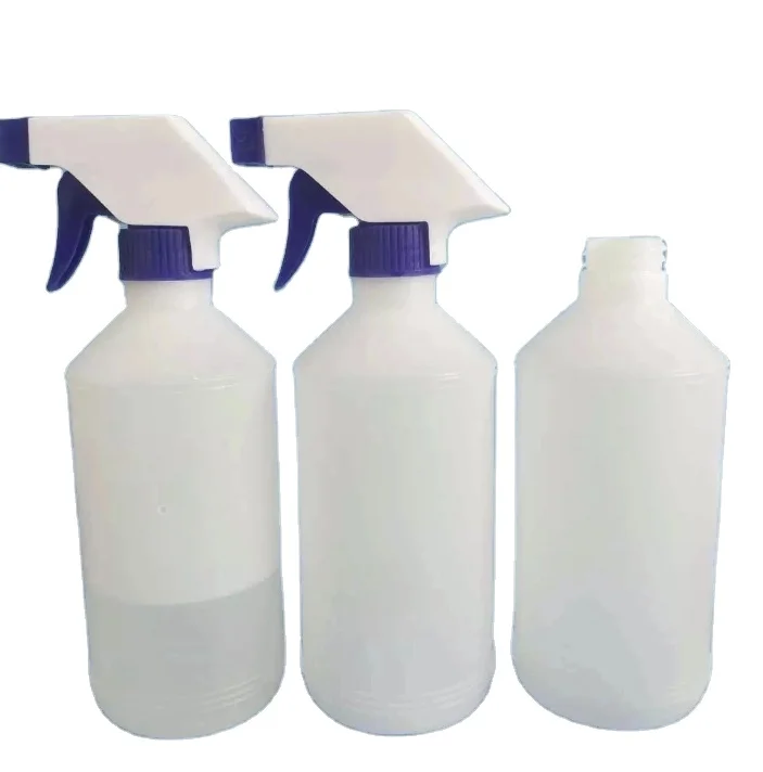 500ml amber clear medical chemical hpde spray bottles with trigger