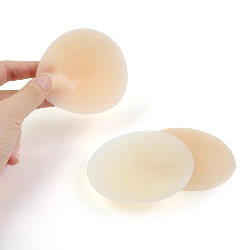 Горячая модель круглой формы без клея силиконовые самоклеящиеся Соски Пирожки Многоразовые водонепроницаемые матовые накладки для сосков женщин