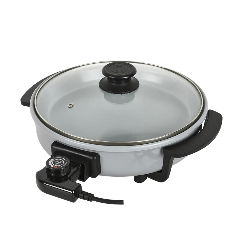 36*7CM aluminum multi-functional smokeless ceramic non stick coating cooker electric frying pizza pan