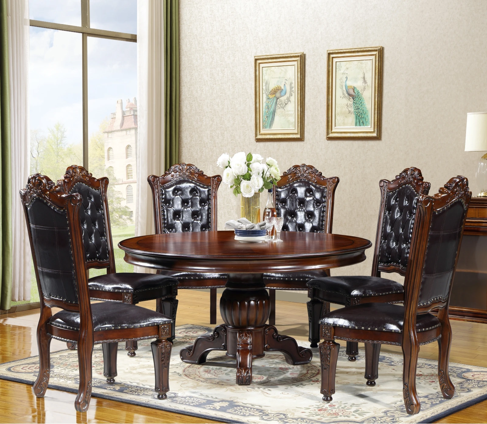 Furniture Dining Room Furniture Set Classic Dining Table  Round dining table