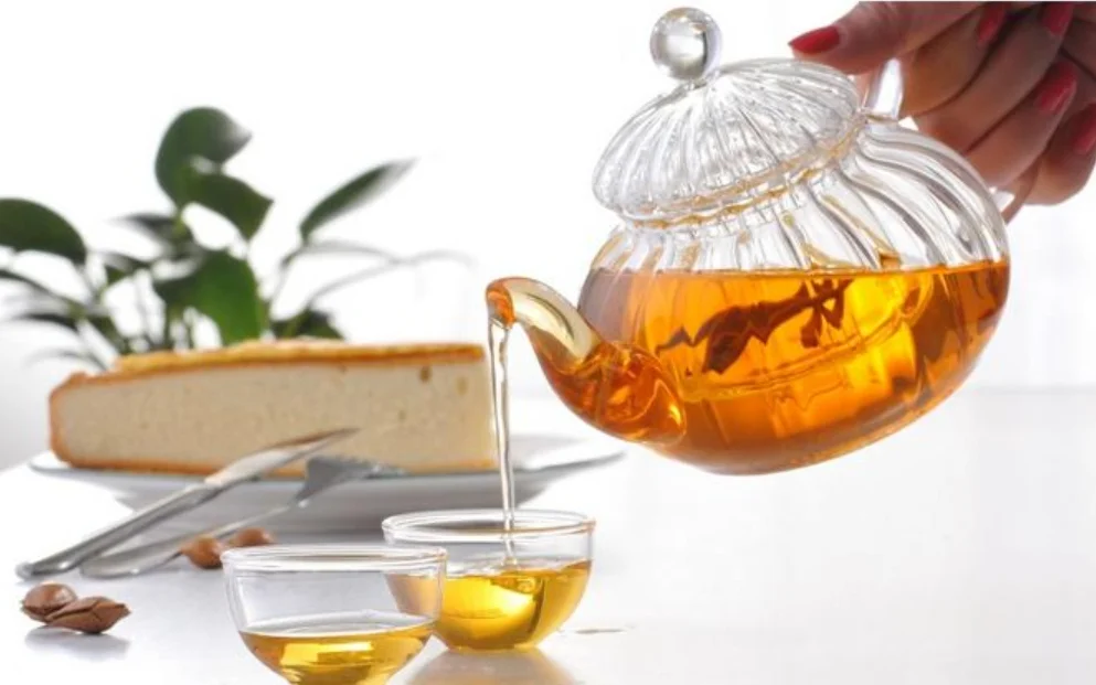 Aeofa High borosilicate heat-resistant glass teapot striped pumpkin teapot with strainer